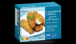Picard 8 aiguillettes cabillaud MSC panure multi-grains* Produits Nutri-Score A|Poissons Bio Et Labellisés