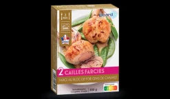 Picard 2 cailles farcies au bloc de foie gras de canard* Volailles Cuisinées
