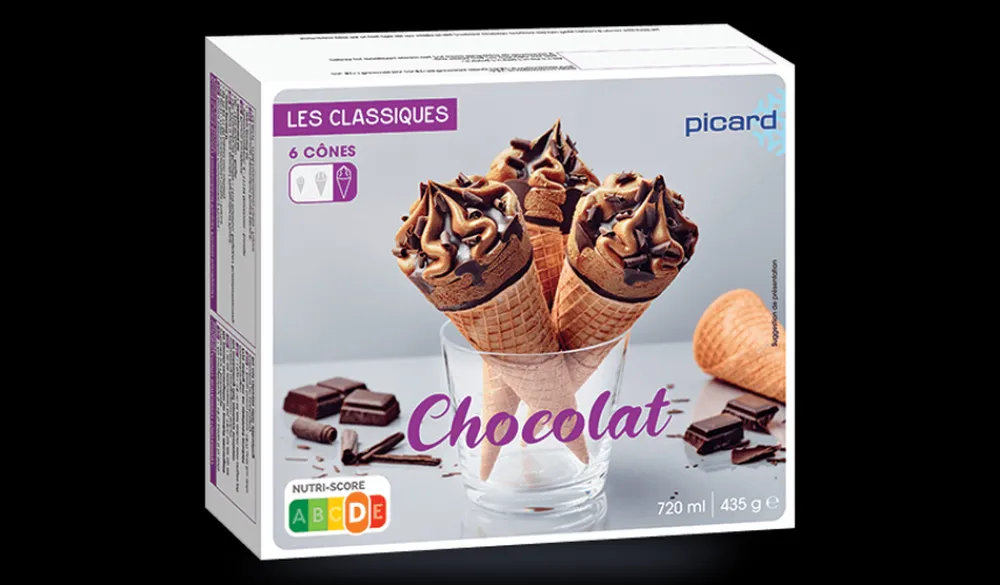 Picard 6 cônes chocolat* Cônes Glacés|Chocolat, Noisette