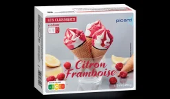 Picard 6 cônes citron-framboise* Cônes Glacés|Sorbets