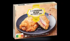 Picard 2 cordons bleus de poulet au comté A.O.P.* Volailles Labellisées|Volailles Panées