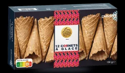 Picard 12 cornets à glace* Biscuits