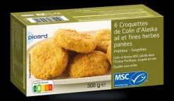 Picard 6 croquettes de colin d'Alaska panées MSC* Poissons Panés, Meunières