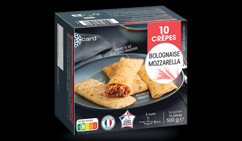 Picard 10 crêpes bolognaise, mozzarella* Crêpes Et Galettes Salées