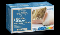 Picard 2 dos de cabillaud avec peau "Skrei" MSC, Norvège* Produits Nutri-Score A|Poissons Bio Et Labellisés