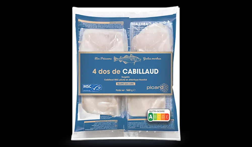 Picard 4 dos de cabillaud MSC, Norvège ou Islande* Produits Nutri-Score A|Poissons Bio Et Labellisés