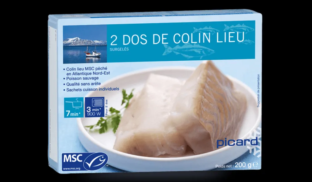 Picard 2 dos de colin lieu MSC, Norvège* Produits Nutri-Score A|Poissons Bio Et Labellisés