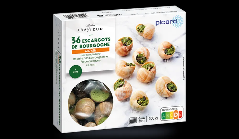 Picard 36 escargots moyens de Bourgogne* Escargots|Cassolettes, Coquilles Et Escargots