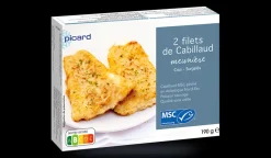 Picard 2 filets de cabillaud meunière MSC, sans arête* Poissons Bio Et Labellisés|Cabillaud