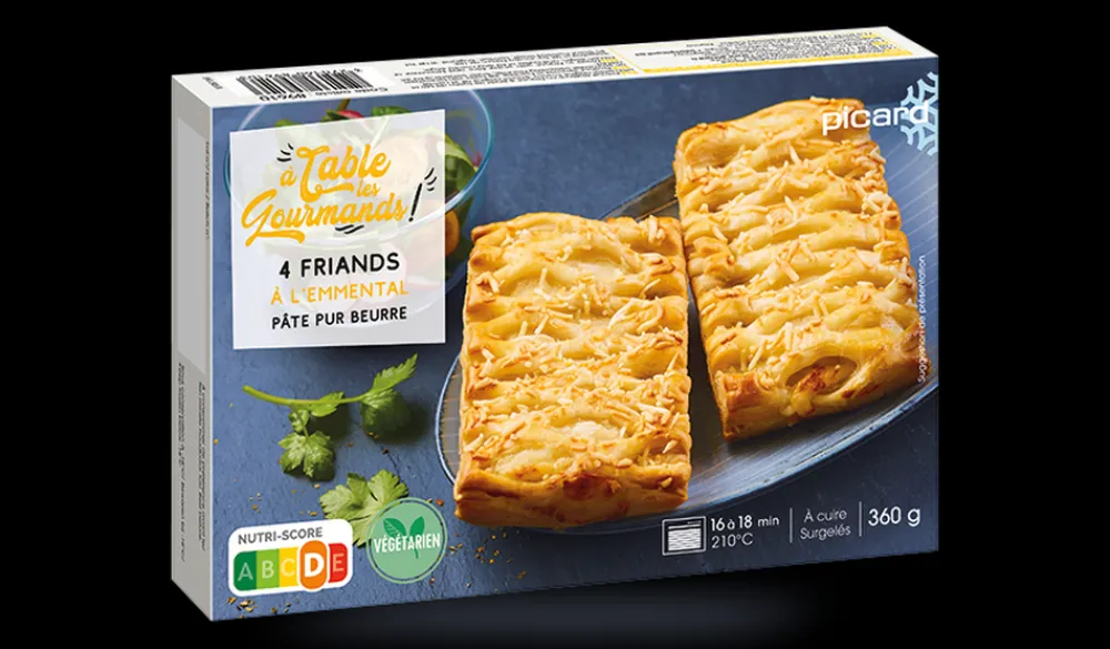 Picard 4 friands à l'emmental, à cuire* Végétarien|Feuilletés
