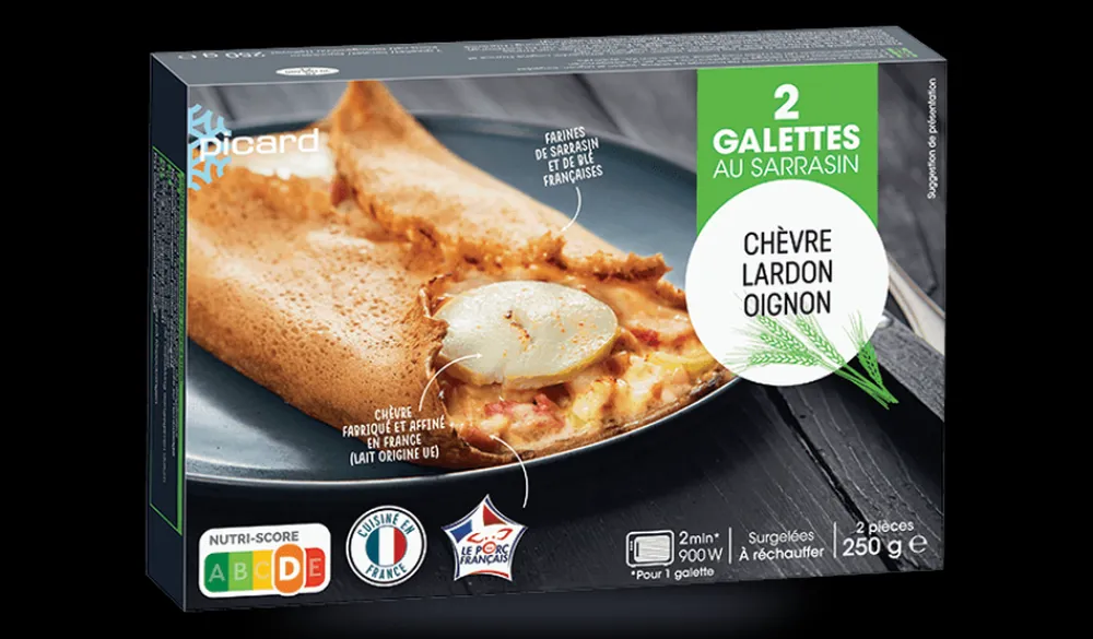 Picard 2 galettes chèvre-lardon-oignon*Enfant Plats Spécial Enfants|Crêpes Et Galettes Salées