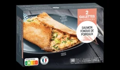 Picard 2 galettes saumon - fondue de poireaux* Produits Nutri-Score B|Crêpes Et Galettes Salées