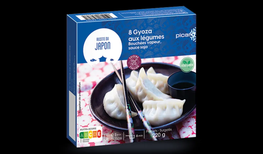 Picard 8 gyoza aux légumes, bouchées vapeur, sauce soja* Végétarien|À Partager