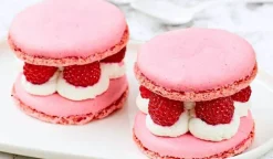 Picard 2 macarons framboise* Macarons, Mignardises|Desserts Pâtissiers
