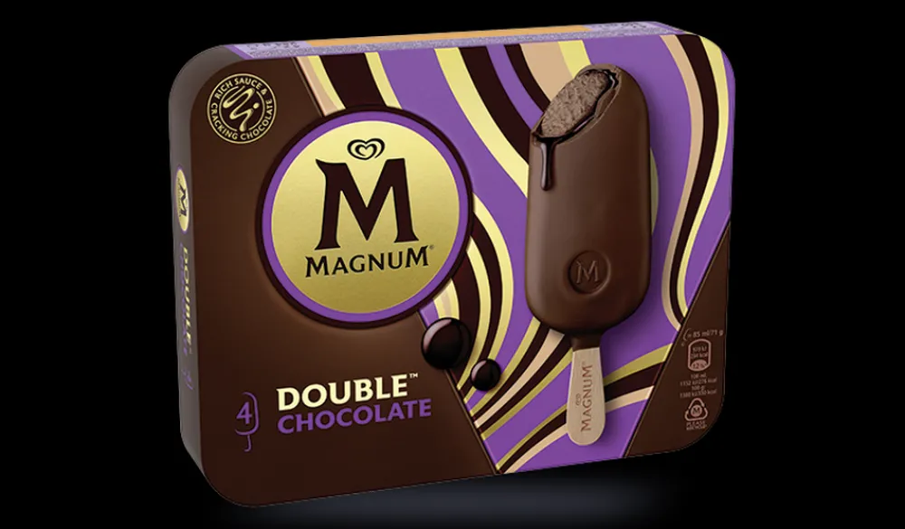 Picard 4 Magnum double chocolat* Bâtonnets De Glace, Barres Glacées|Chocolat, Noisette
