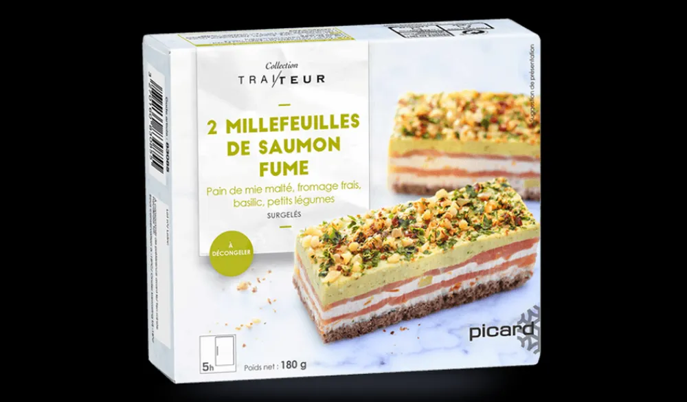 Picard 2 millefeuilles de saumon fumé* Entrées Individuelles|Entrées Traiteur