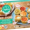 Picard 15 mini quiches 5 saveurs* Apéritifs Chauds