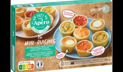 Picard 15 mini quiches 5 saveurs* Apéritifs Chauds