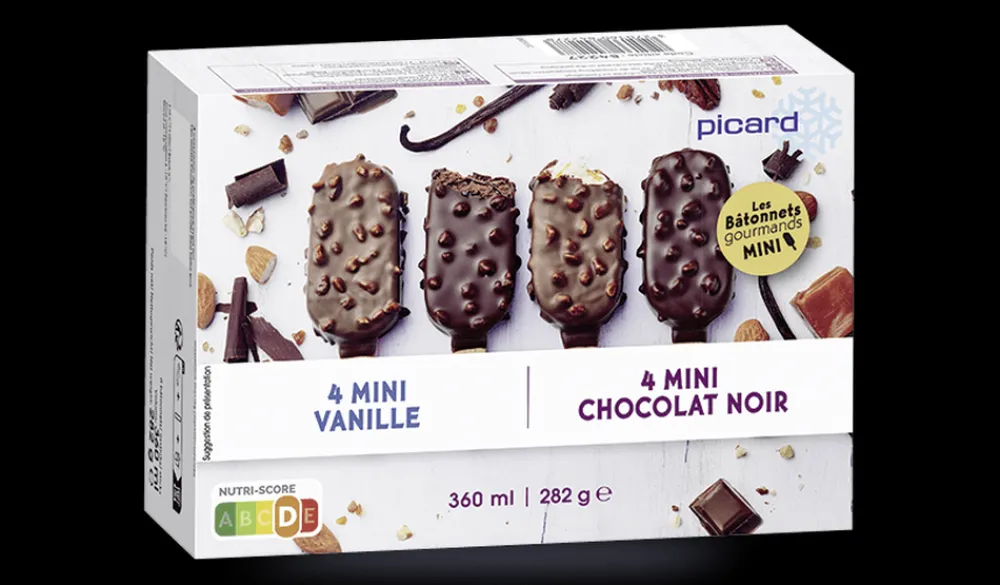 Picard 8 mini-bâtonnets vanille et chocolat*Enfant Végétarien|Glaces Pour Enfants