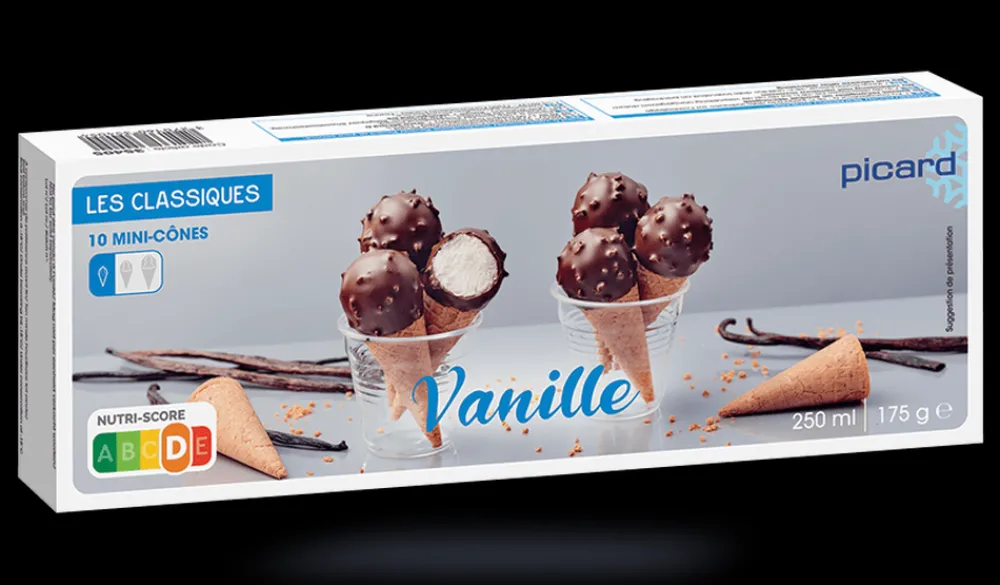 Picard 10 mini-cônes vanille*Enfant Glaces Pour Enfants|Vanille, Caramel