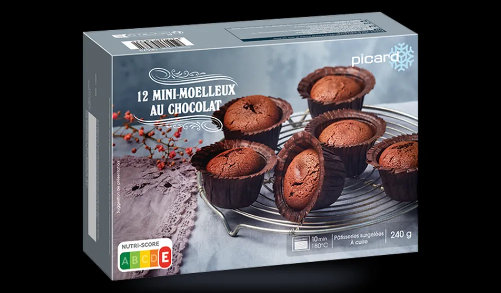 Picard 12 mini-moelleux au chocolat* Macarons, Mignardises