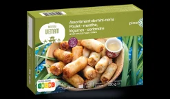 Picard 16 mini-nems : poulet-menthe, légumes-coriandre* Produits Nutri-Score B|À Partager