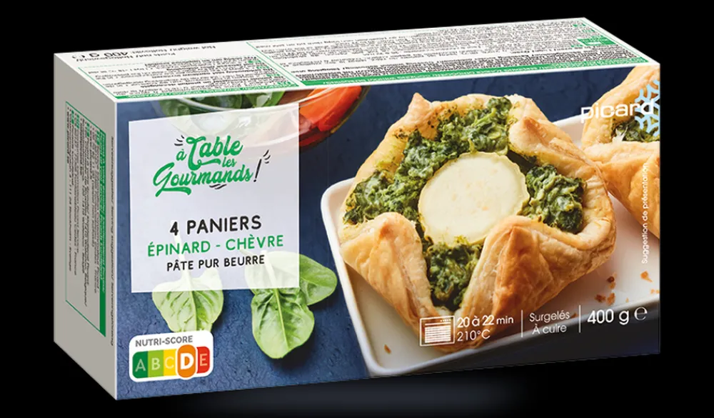 Picard 4 paniers épinard - chèvre* Feuilletés