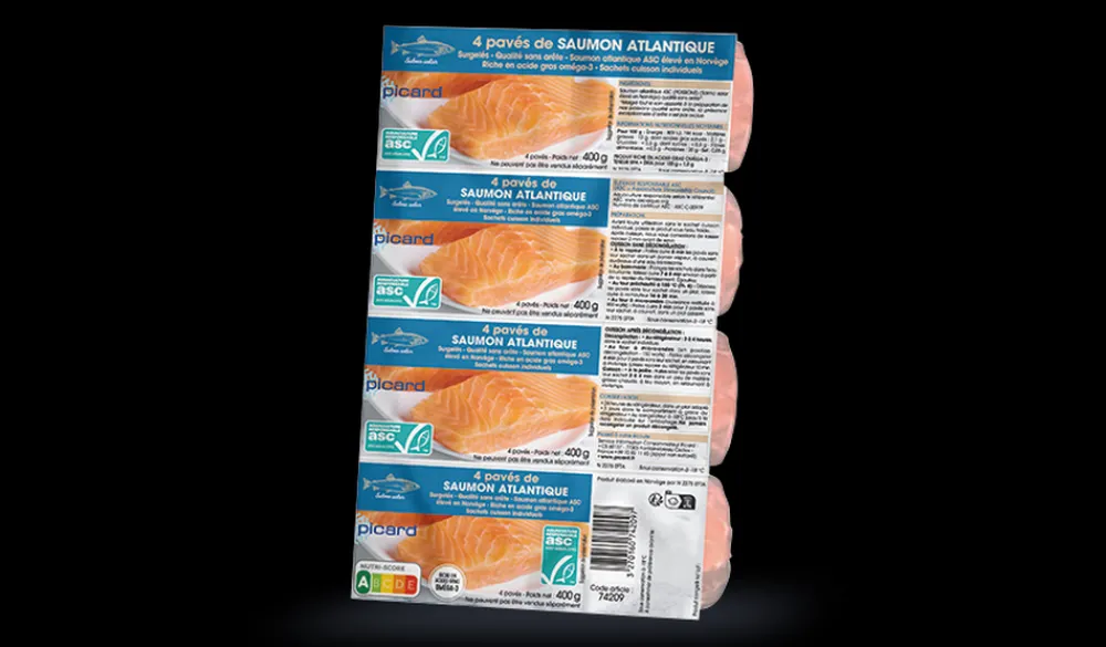 Picard 4 pavés de saumon atlantique ASC* Saumon Et Truite