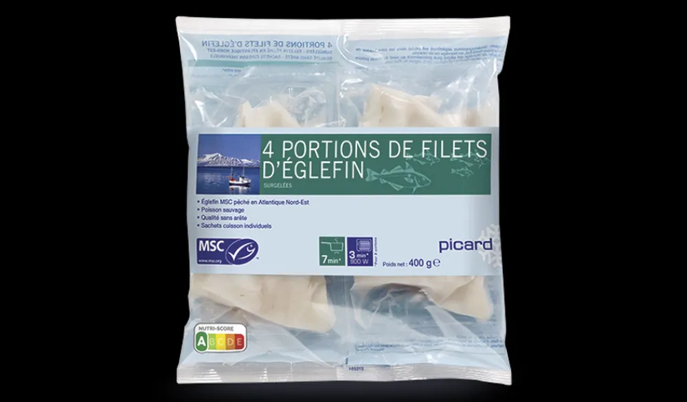 Picard 4 portions filet Eglefin MSC, Norvège ou Islande* Produits Nutri-Score A|Poissons Bio Et Labellisés