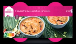 Picard 2 soupes thaï au poulet et aux vermicelles* Produits Nutri-Score A|2 Parts