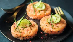 Picard 4 tartares de saumon à la ciboulette* Entrées Froides