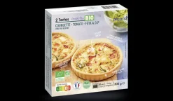Picard 2 tartes bio courgette tomate féta AOP* Végétarien|Tartes Végétariennes
