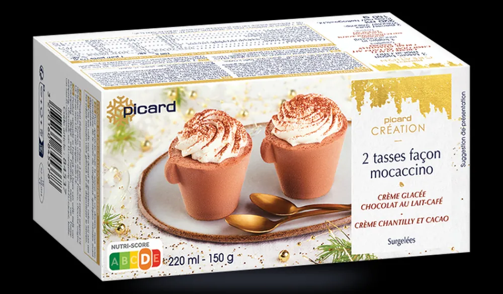 Picard 2 tasses façon mocaccino* Chocolat, Noisette|Café Et Autres Parfums Gourmands