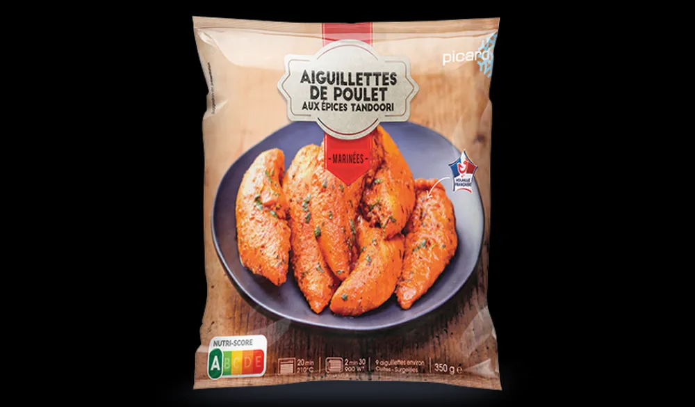 Picard Aiguillettes poulet marinées aux épices tandoori* Produits Nutri-Score A|Volailles Labellisées