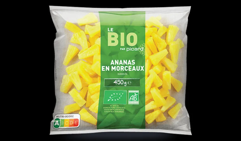 Picard Ananas en morceaux bio, Costa Rica* Produits Nutri-Score A|Fruits Bio