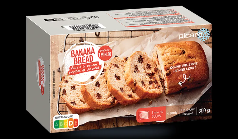 Picard Banana bread, cake à la banane, 6 parts*Enfant Spécial Enfants