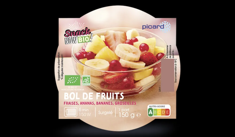 Picard Bol de fruits bio* Produits Nutri-Score A|Fruits Bio