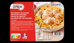 Picard Boulettes de poulet, semoule cuisinée* Couscous, Pâtes, Risottos