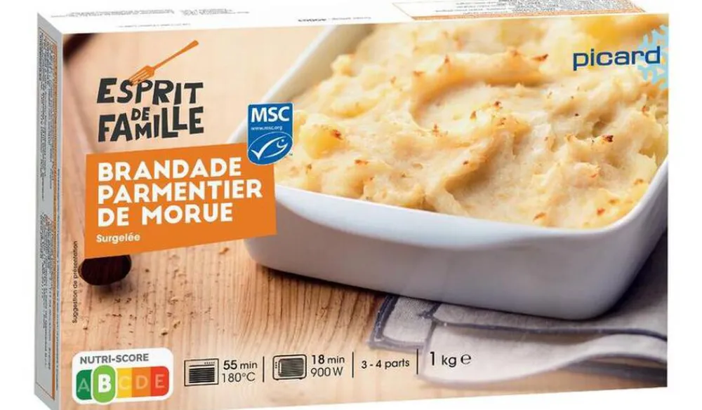 Picard Brandade parmentier de morue MSC*Enfant Produits Nutri-Score B|Plats Spécial Enfants