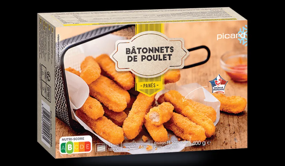 Picard Bâtonnets de poulet préparation à base de poulet*Enfant Produits Nutri-Score B|Volailles Pour Enfants