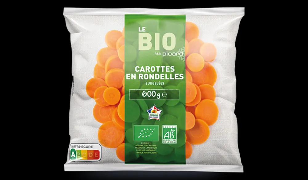 Picard Carottes en rondelles bio, France* Produits Nutri-Score A|Petits Pois, Carottes