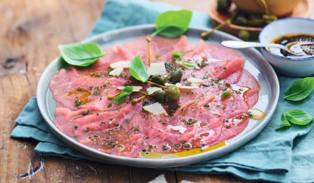 Picard Carpaccio de boeuf et sa sauce au pistou, 2 parts* Boeuf