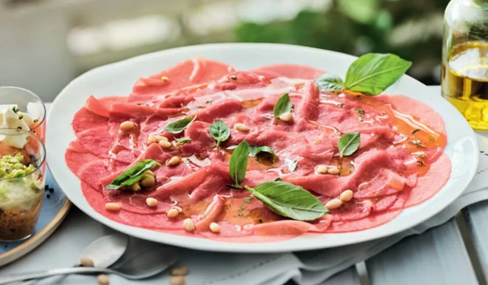 Picard Carpaccio de bœuf et sa marinade à l'huile d'olive 5 % et au basilic* Produits Nutri-Score A|Viandes Bio Et Labellisées