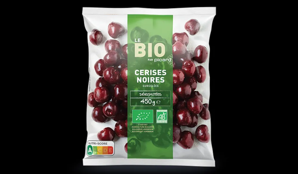 Picard Cerises noires dénoyautées bio* Produits Nutri-Score A|Sans Sel Ajouté