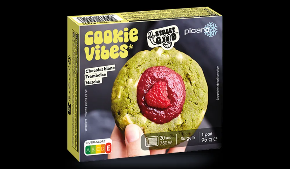 Picard Cookie vibes chocolat blanc - framboise - matcha* Pâtisseries Individuelles