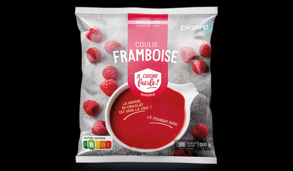 Picard Coulis framboise, portionnable* Produits Nutri-Score B|Crèmes, Coulis