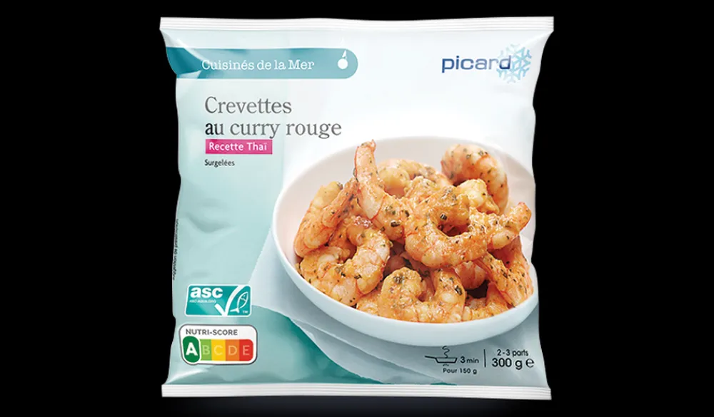 Picard Crevettes au curry rouge, recette thaï* Fruits De Mer Bio Et Labellisés|Fruits De Mer Cuisinés Et Panés