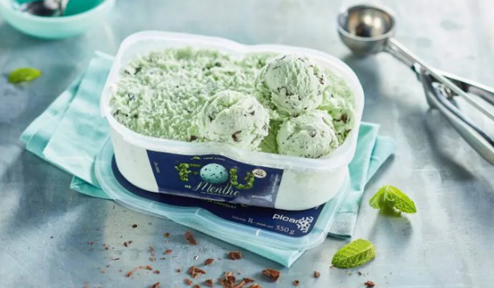 Picard Crème glacée menthe, avec copeaux de chocolat* Crèmes Glacées|Café Et Autres Parfums Gourmands