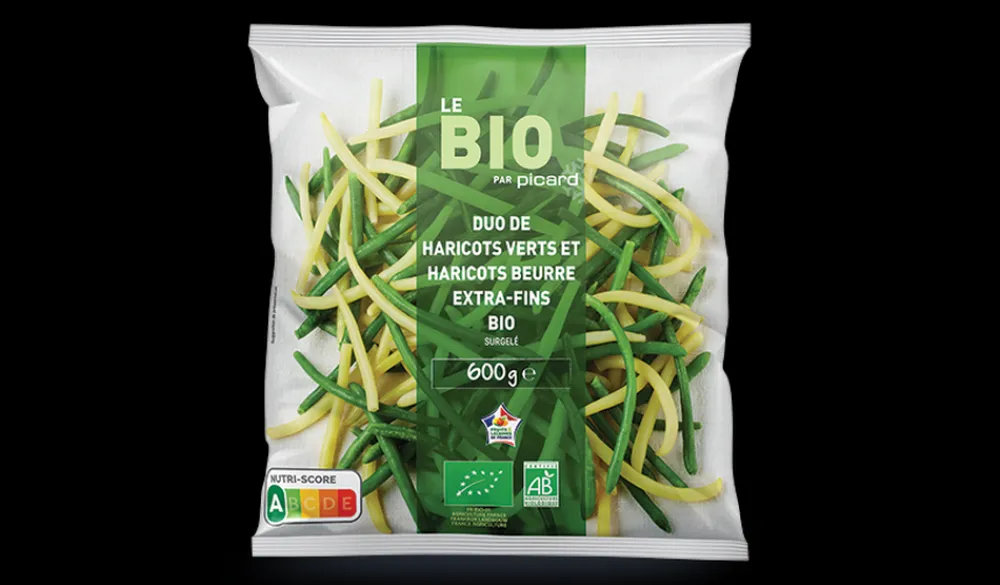 Picard Duo de haricots verts et haricots beurres bio* Produits Nutri-Score A|Légumes Bio