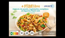 Picard Emincés de poulet, tagliatelles, légumes façon wok* Gamme Plus D'Équilibre|Produits Nutri-Score A